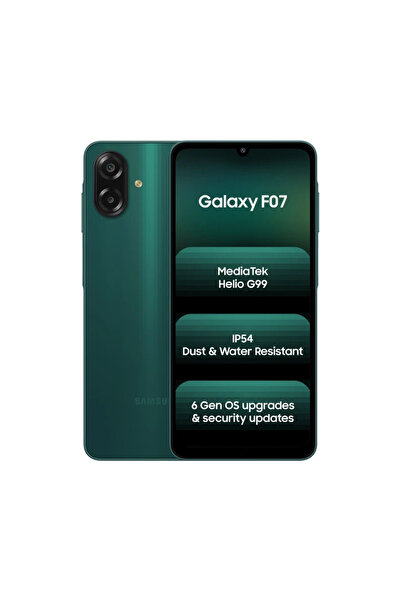Samsung Galaxy F07 (Green, 64 GB) (4 GB RAM) MediaTek Helio G99 Battery| 25W Fast Charging