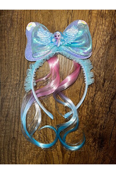 gülümse gel Kız Çocuk Elsa Anna Karlar Ülkesi Tüllü Taç Parlak Simli Kelebek ...