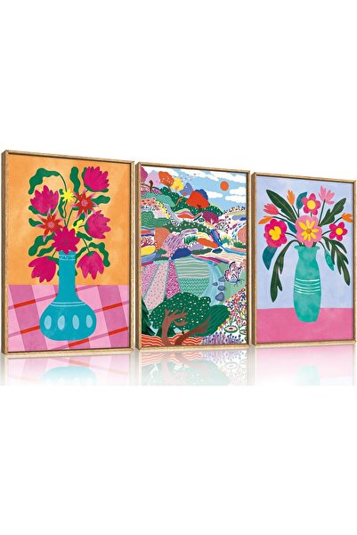 ALAYRA International لوحة فنية جدارية أنيقة تجريدية مؤطرة، مقاس 40 × 60 سم