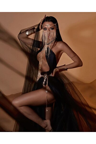 Ravinity Zincirli Peçe, Zincir Püsküllü Dansöz Peçesi