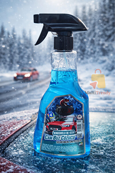 MultiTrendy Hızlı Cam Buz Çözücü Sprey 500 ml Araba Oto Cam Buz Çözücü Buzlan...