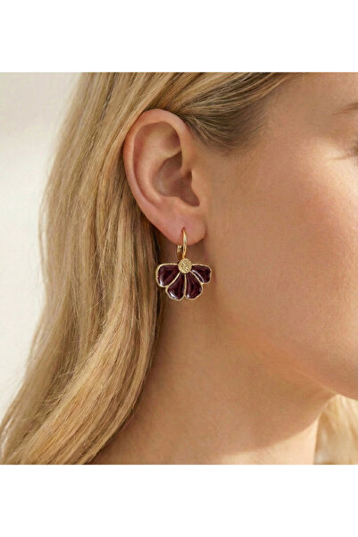 Candy Nuveria Mine Çiçeği Altın Kaplama Küpe