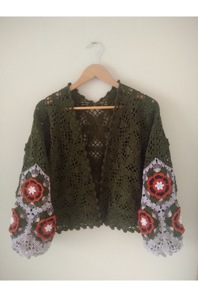 Guashe Hand Knitted Motif Cardigan