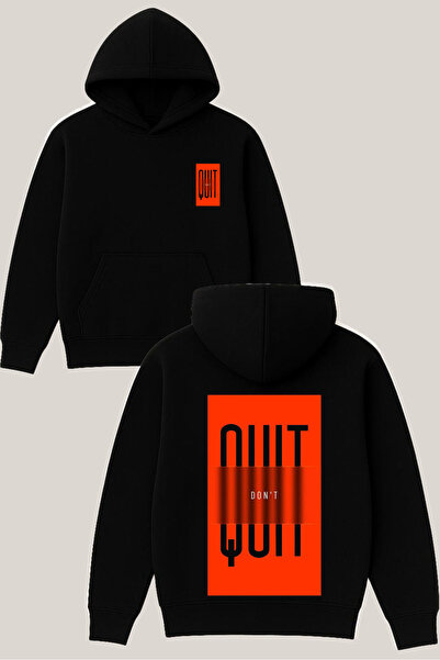 RawNox سويت شيرت كويت ديزاين أسود للجنسين قصة فضفاضة 3 Thread Ş مبطن بالصوف K...