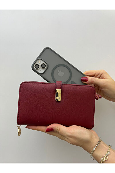 shiny ever Γυναικεία τσάντα χειρός από δέρμα με χρυσή λεπτομέρεια και τηλεφων...