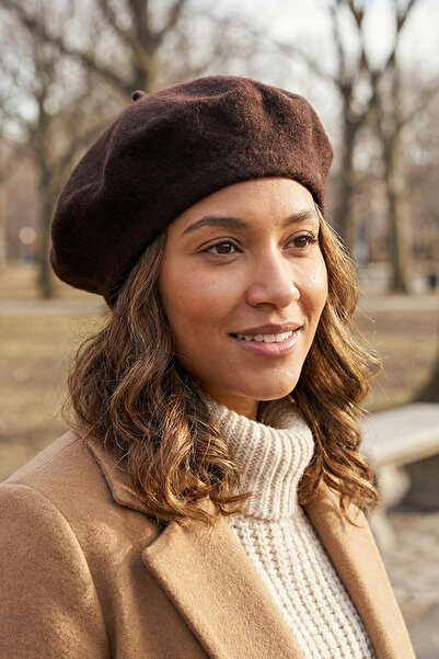 Kapin Kahve Ressam Şapkası - Ressam Beresi