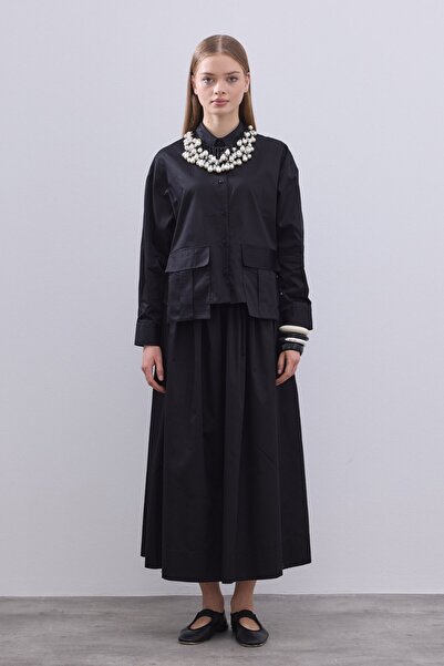 Kübra Yiğit Short Shirt Set with Pockets