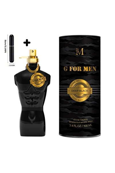 MONTAGE BRENDS Men's Toilet Water Deep Black + Mini Refillable Perfume Dispenser