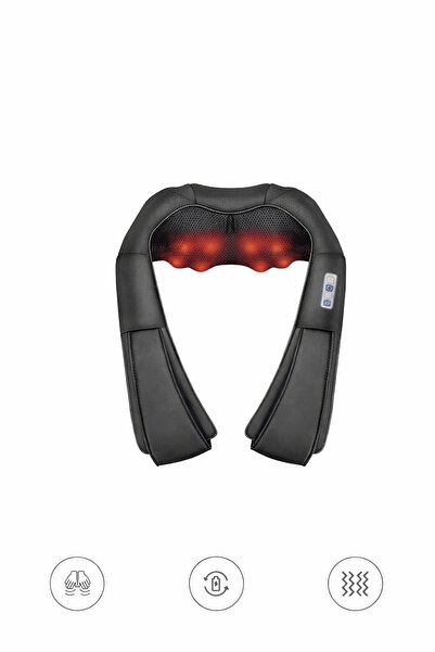 Torima QY-666 Siyah Ovmalı Isıtmalı Boyun Sırt Bel Omuz Bacak Masaj Yastığı M...
