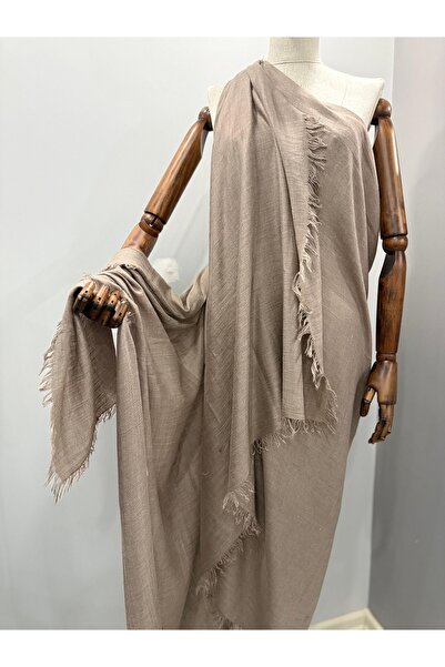GÜMRÜKÇÜ Viscose Cotton Modal Fabric Mink Color Pareo Prayer Cover Shawl