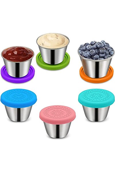 U-HOOME عبوات تتبيلة السلطة الجاهزة، عبوات صغيرة للتوابل سعة 2.4 أونصة مع أغطية