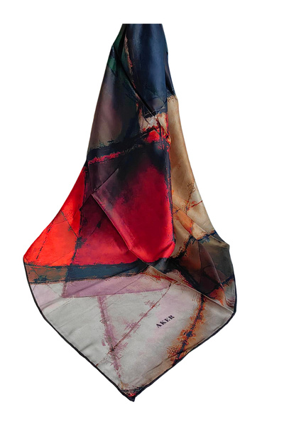 Aker Silk Crepe Satin Scarf Best of Series 7487701-311