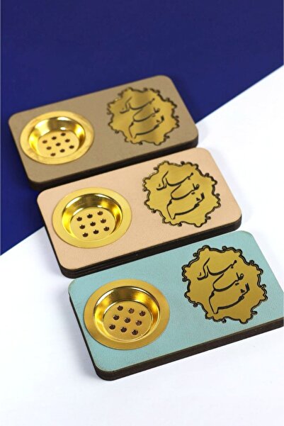 GIFT مباخر خشبية بعبارات مبارك عليكم الشهر ملونه ( 12 حبة )