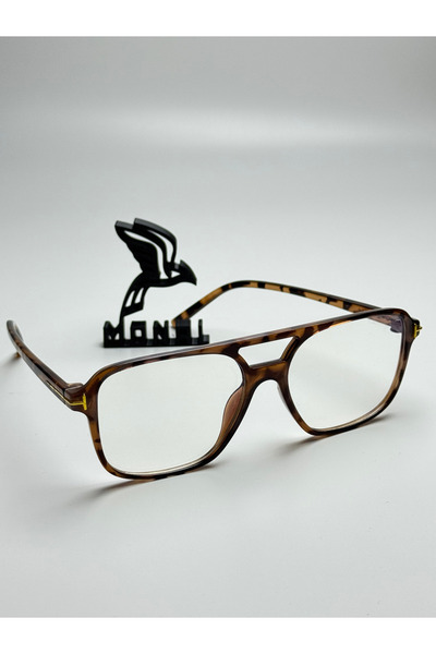 MONAL EYEWEAR Ice Square Blue Light Protective Glasses Blue Block/ Popular Transparent Lenses May Change /