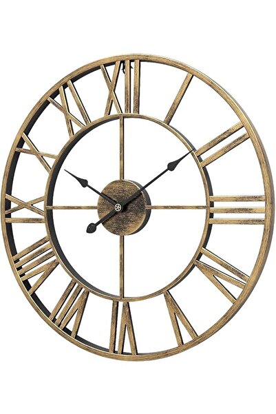 The Bros ساعات حائط معدنية كبيرة الحجم بتصميم ريفي