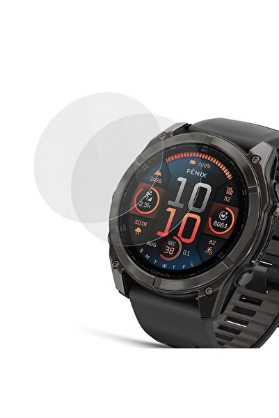 CaseOnn واقي شاشة من الزجاج المقوى 9H لساعة جارمن فينيكس 8 مقاس 51 ملم، قطعتان