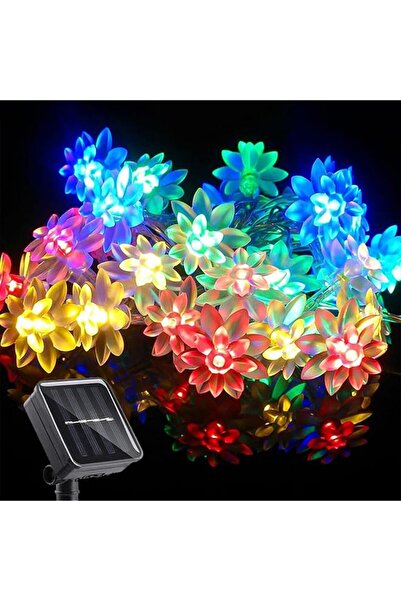 bros أضواء سلسلة زهور تعمل بالطاقة الشمسية، مقاومة للماء، للاستخدام الخارجي