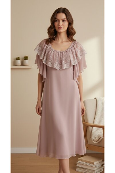 Maison Emarat Premium Floral Lace Detailing Night Dress