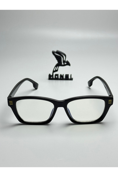 MONAL EYEWEAR Three Lines Burber Blue Light Protector Screen Glasses Optically Compatible