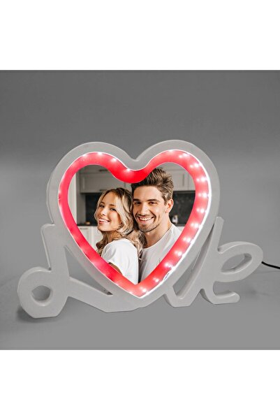 BADEAVM Led Işıklı Love Fotoğraflı Sihirli Ayna
