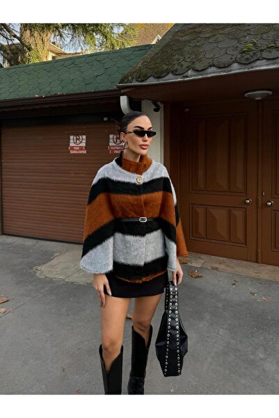 MANMARK Winter Viral Belted Premium Women's Poncho Coat