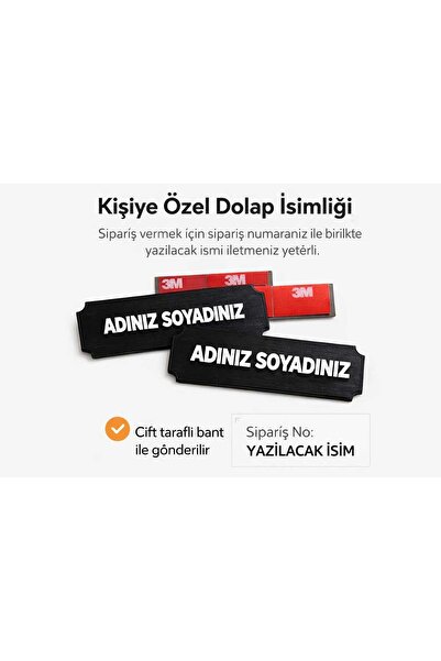 Kişiye Özel Dolap İsimliği (2 Adet Gönderilir)