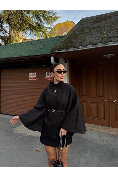 MANMARK Winter Viral Belted Premium Women's Poncho Coat