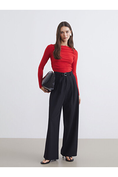 LC Waikiki Μπλούζα με κορδόνι με περιστρεφόμενο γιακά