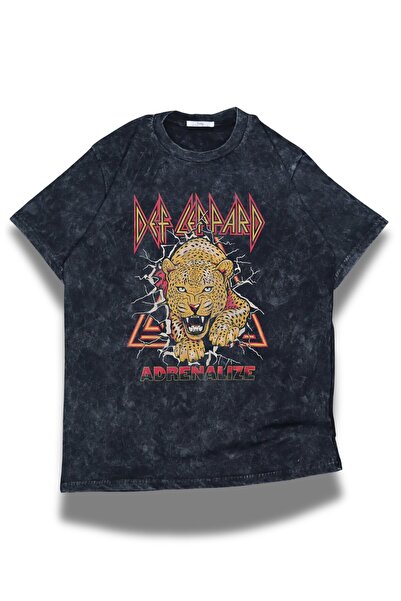 Fuddy Moda Unisex Adrenalize γραπτό μπλουζάκι που πλένεται, ρετρό μπλουζάκι μ...