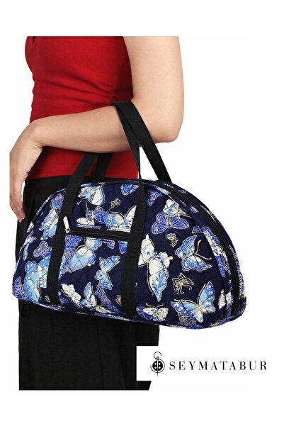 BALIM ÖRGÜ EVİ Patchwork Patterned (Butterfly) Knitted Bag