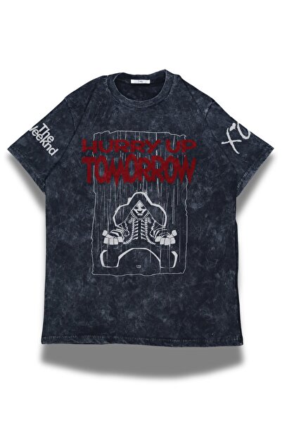 Fuddy Moda Unisex the Weeknd Hurry up Tomorrow Kol Printed Washable T-Shirt, Oversized Rapper Themed Tee Shirt