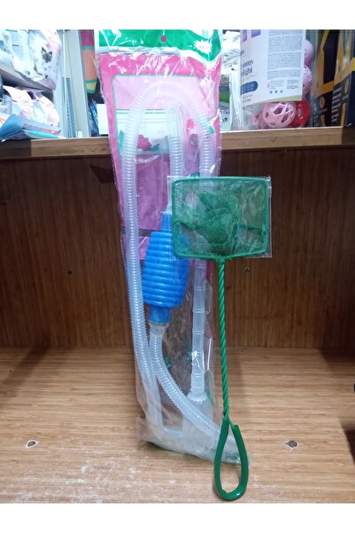 pet AKVARYUM BALIK YAKALAMA KEPÇESİ+AKVARYUM DİP ÇEKİM HORTUMU