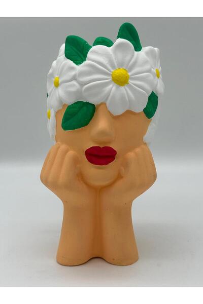 BarsDecor Kafası Çiçekli Zayıf Kız Bej