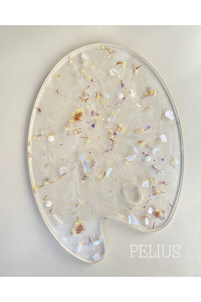 PELIUS Палитра за бои, палитра за смесване на бои, декоративна палитра от смола, блестящ специален дизайн