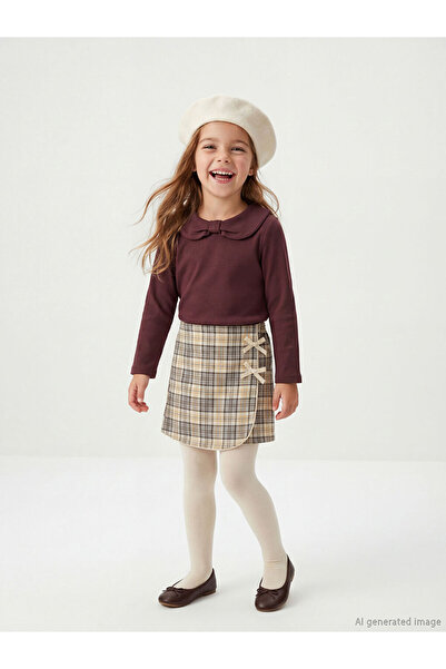 LC Waikiki Brown baby collar girl child set 3-piece