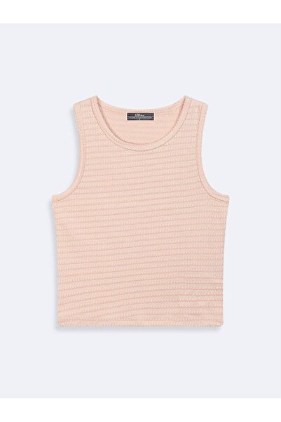 Ltb Sleeveless Basic Crew Neck Mixed Tank Top