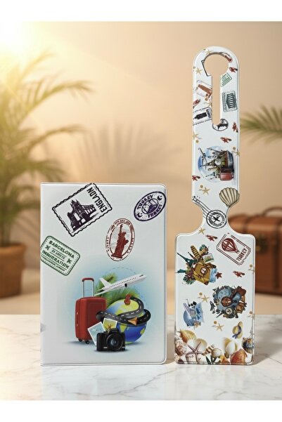 Gempo Cute Patterned Passport Cover and Luggage Tag Set – Waterproof, Durable, Travel-Friendly