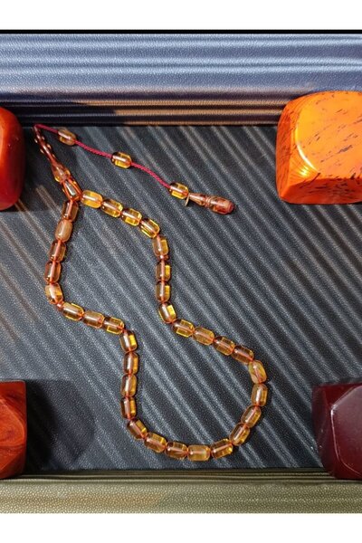 Anemore Collection سبحة من العنبر الناري مصنوعة يدويًا من إركان تشوبوكو