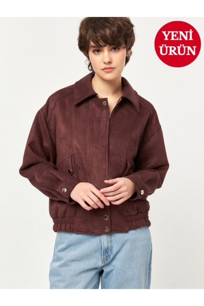 Nadrina Urban Bomber Suede Coat