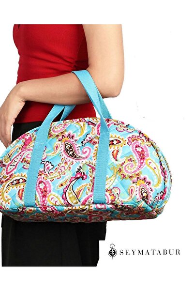 BALIM ÖRGÜ EVİ Patchwork Patterned (Authentic) Knitted Bag