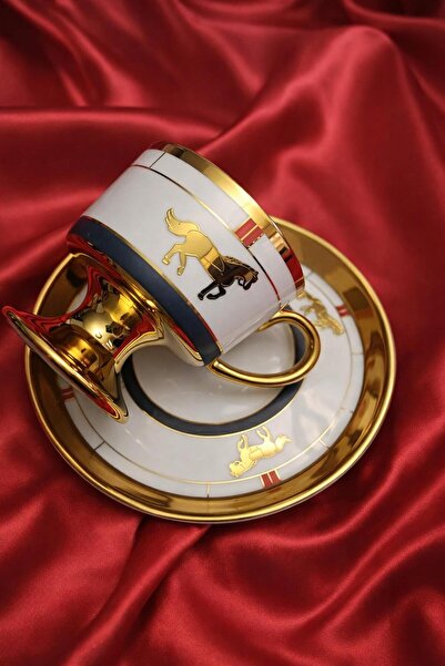 ABAS Classic Luxury Coffee Pot Comes with 2Pcs Coffee Cups and Saucers a Qual...