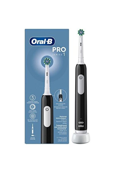Oral-B Pro 1 Electric Toothbrush, 20000 Pulsations/Min, 3D Cleaning, Timer, 3 Programs, 1 Head, Blac