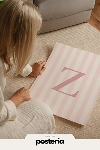 Posteria Tekli Pudra Pembesi, İsime Özel Çocuk Ve Bebek Odası Dekoru, Çerçeve...