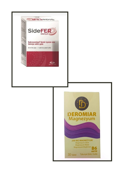 Deromiar مجموعة قطرات المغنيسيوم + السايدفير – دعم المعادن والحديد