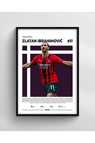 Thetic ZLATAN İBRAHİMOVİC SPOR KOLEKSİYONU - PREMIUM Çerçeveli Tablo