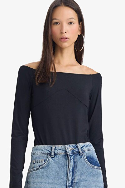 DeFacto بدلة طويلة الأكمام بياقة قارب G5701AX25WN