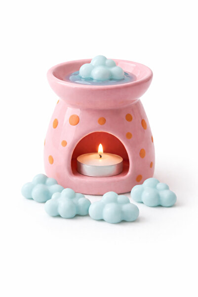 YAMYBEECANDLES 5’Li Çilek Esanslı Bulut Buhurdanlık Mum