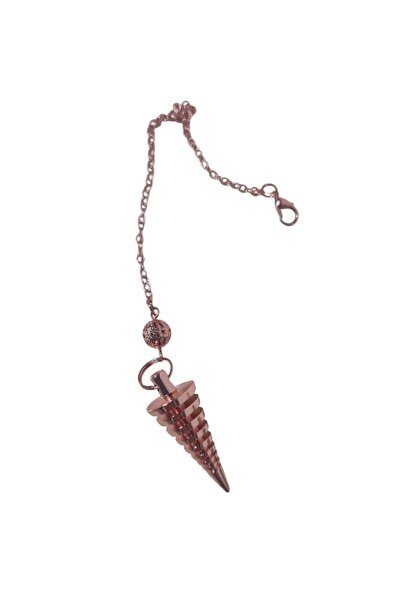 best bioenerji taş terapi Copper Color Brass Pandul Spiral Pendulum