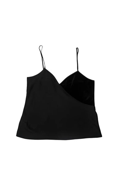 Armani Exchange Women's Thin Rope Strap V-Neck Black Blouse Xw001258 Af16121-Uc001