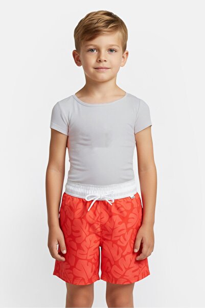 Hugo Boss Boss Toddlers Boy Allover Print Board Shorts, Red